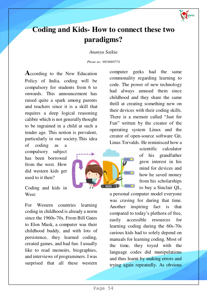 Coding and Kids: How to connect these two paradigms?